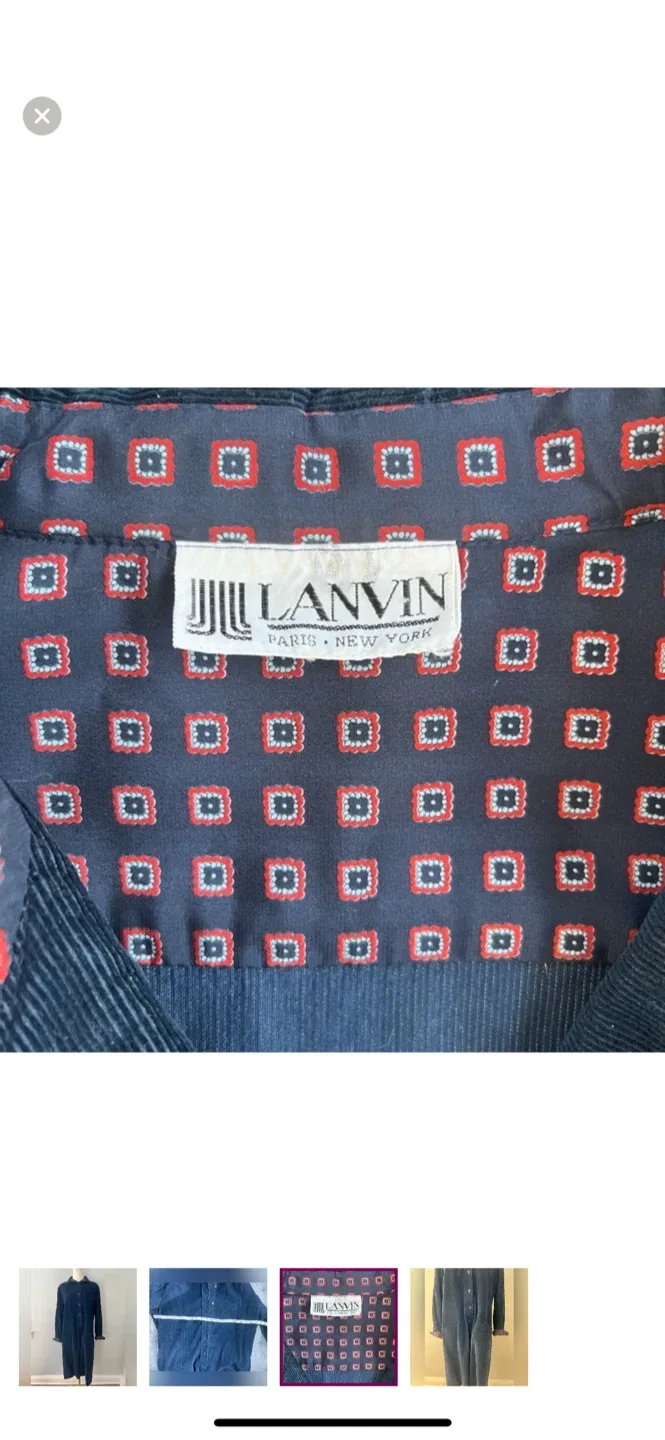 Lanvin Paris New York Corduroy Dress image indicator(3)