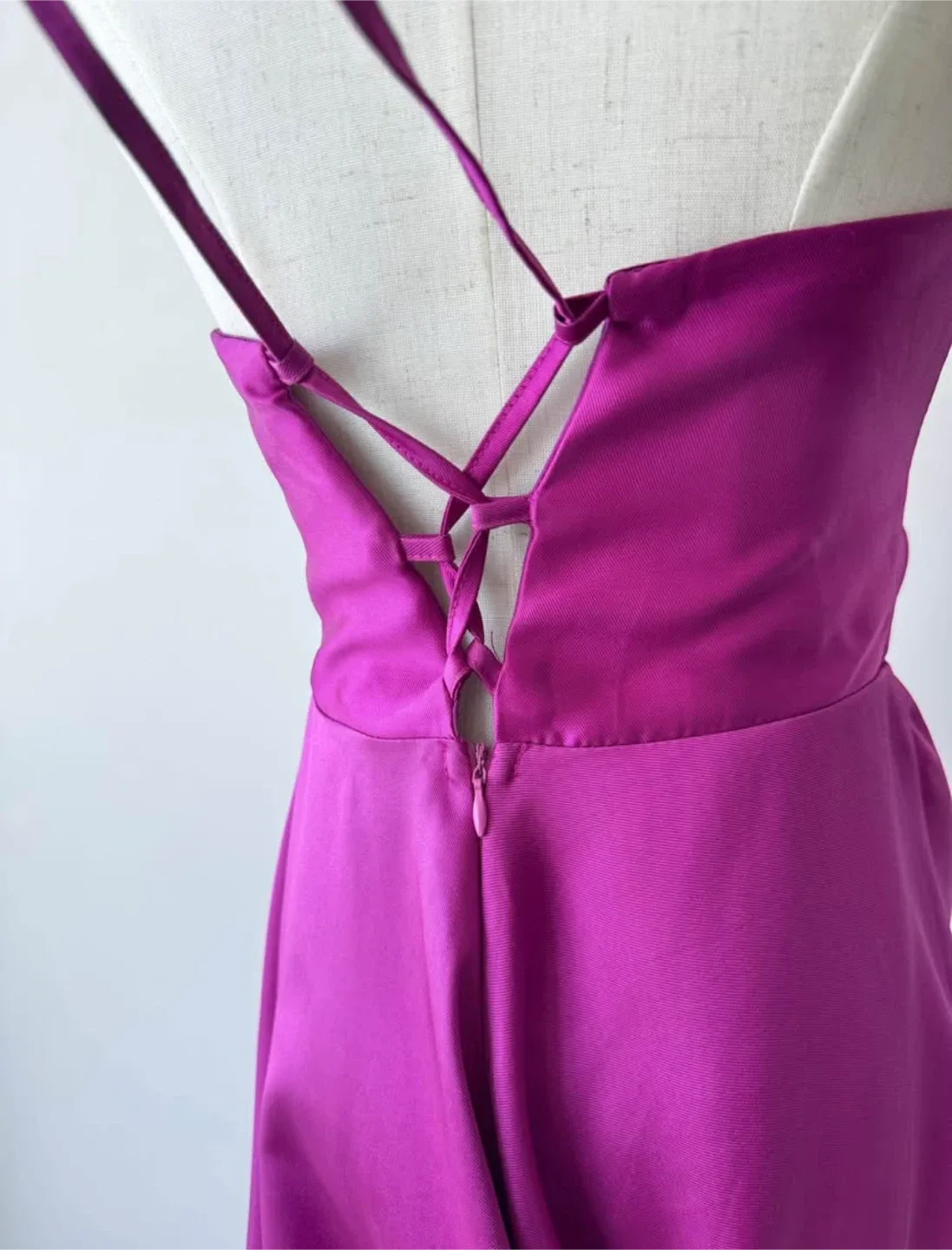 MUST GO TODAY! Magenta Strapless Gown - size S/M image indicator(3)