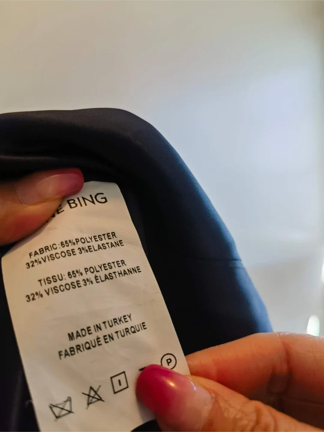 ANINE BING Blazer - Grey Plaid, Polyester Blend image indicator(3)