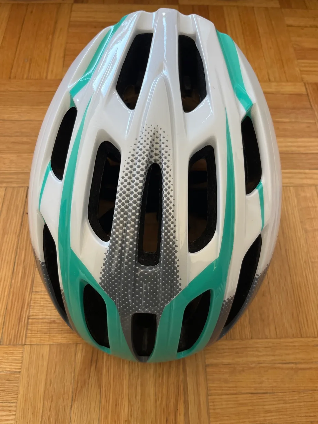 Bike Helmet - White/Teal thumbnail