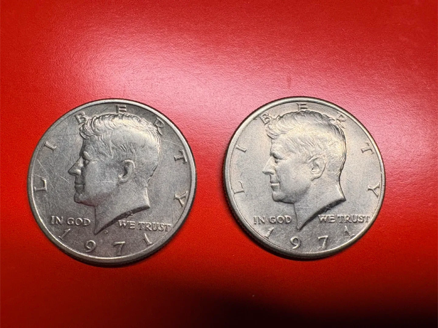 Two 1971 Kennedy Half Dollar Coins image indicator(3)