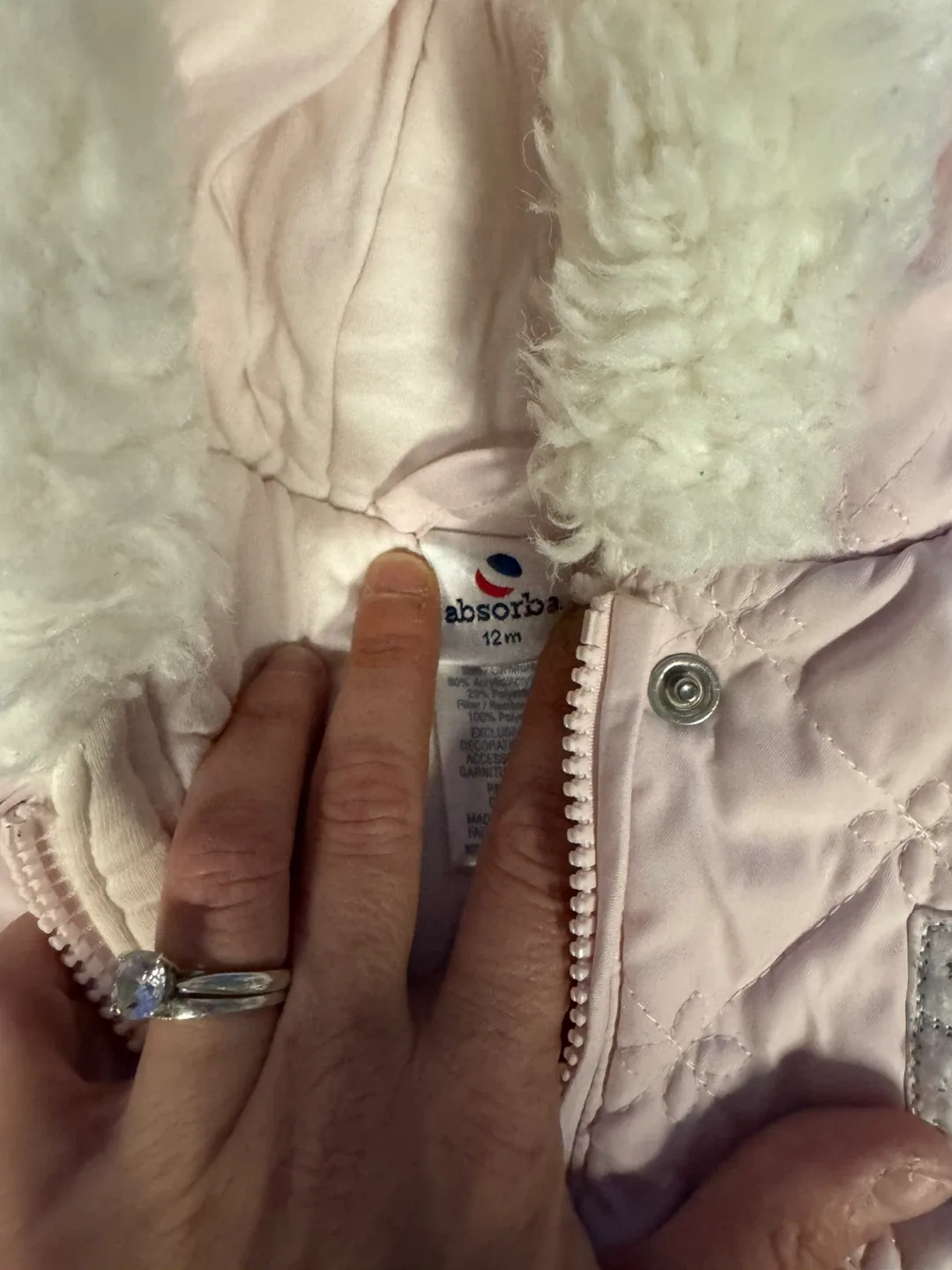 Absorba 12m Baby Snowsuit - Light Pink image indicator(2)