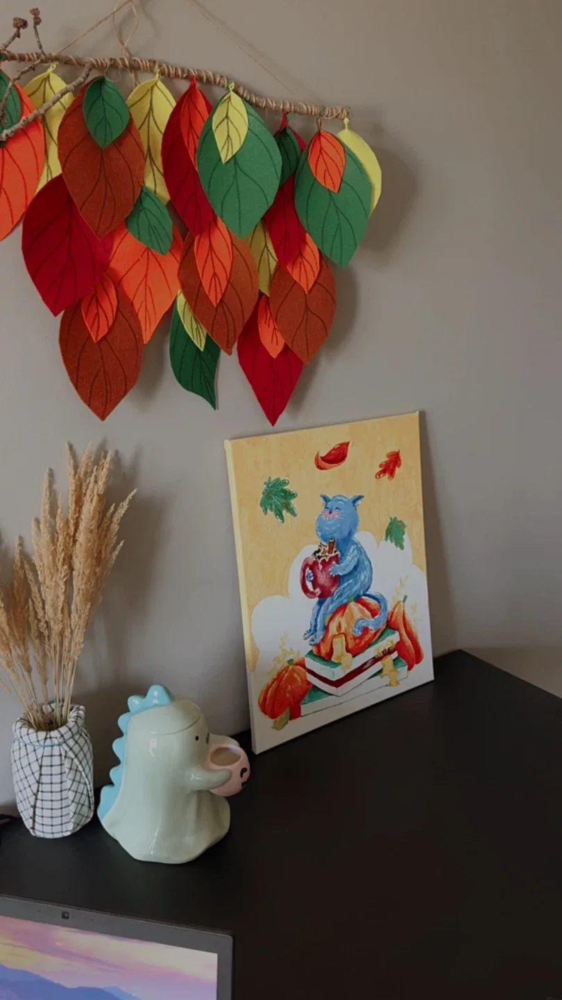 Autumn mood. Acrylic painting image indicator(2)