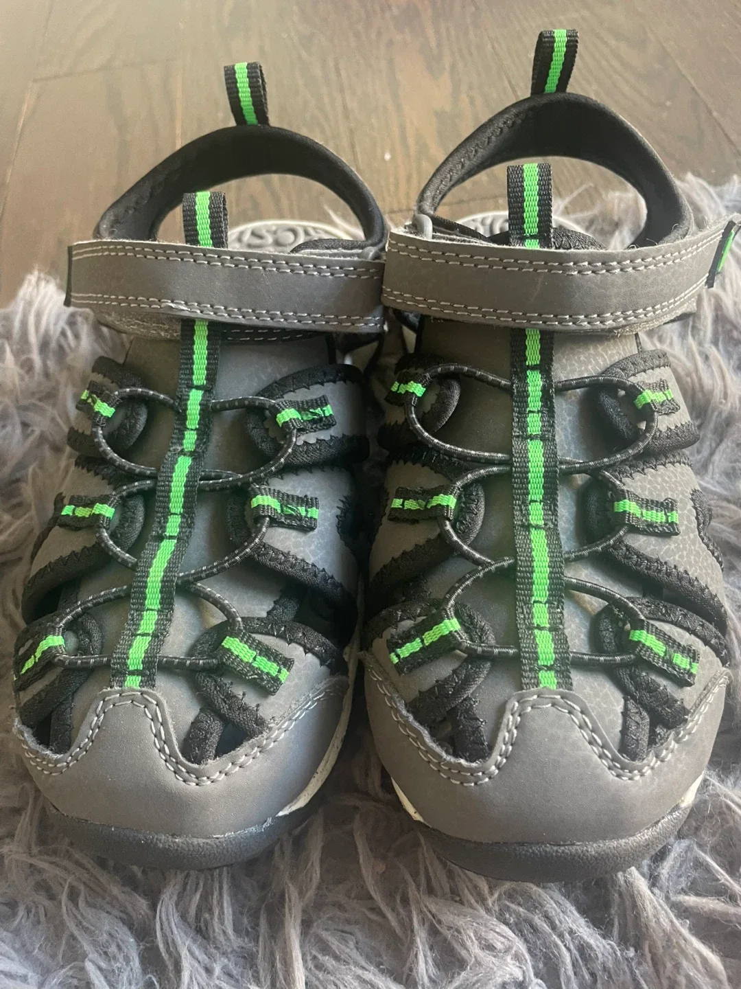 Kids' Grey & Green Sandals - Size 1 image indicator(2)