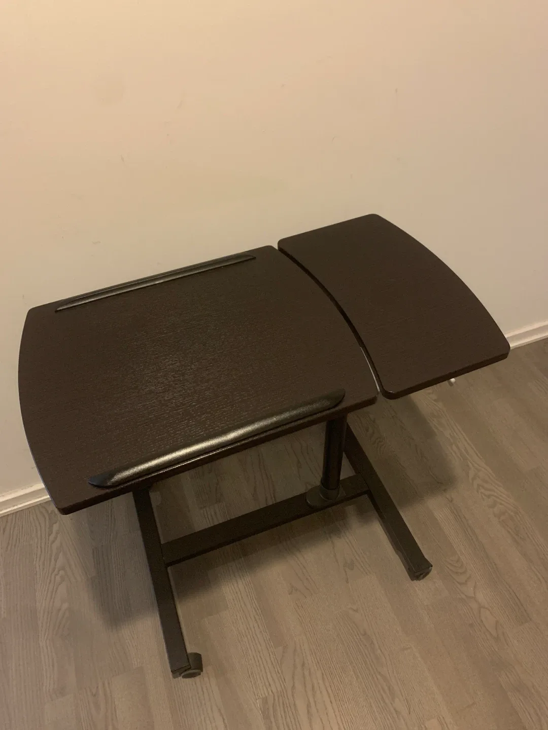 Adjustable Height & Angle Rolling Laptop Desk - Black