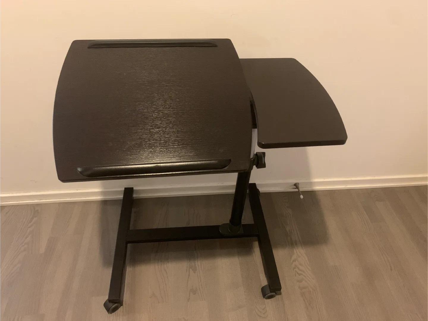 Adjustable Height & Angle Rolling Laptop Desk - Black image indicator(2)