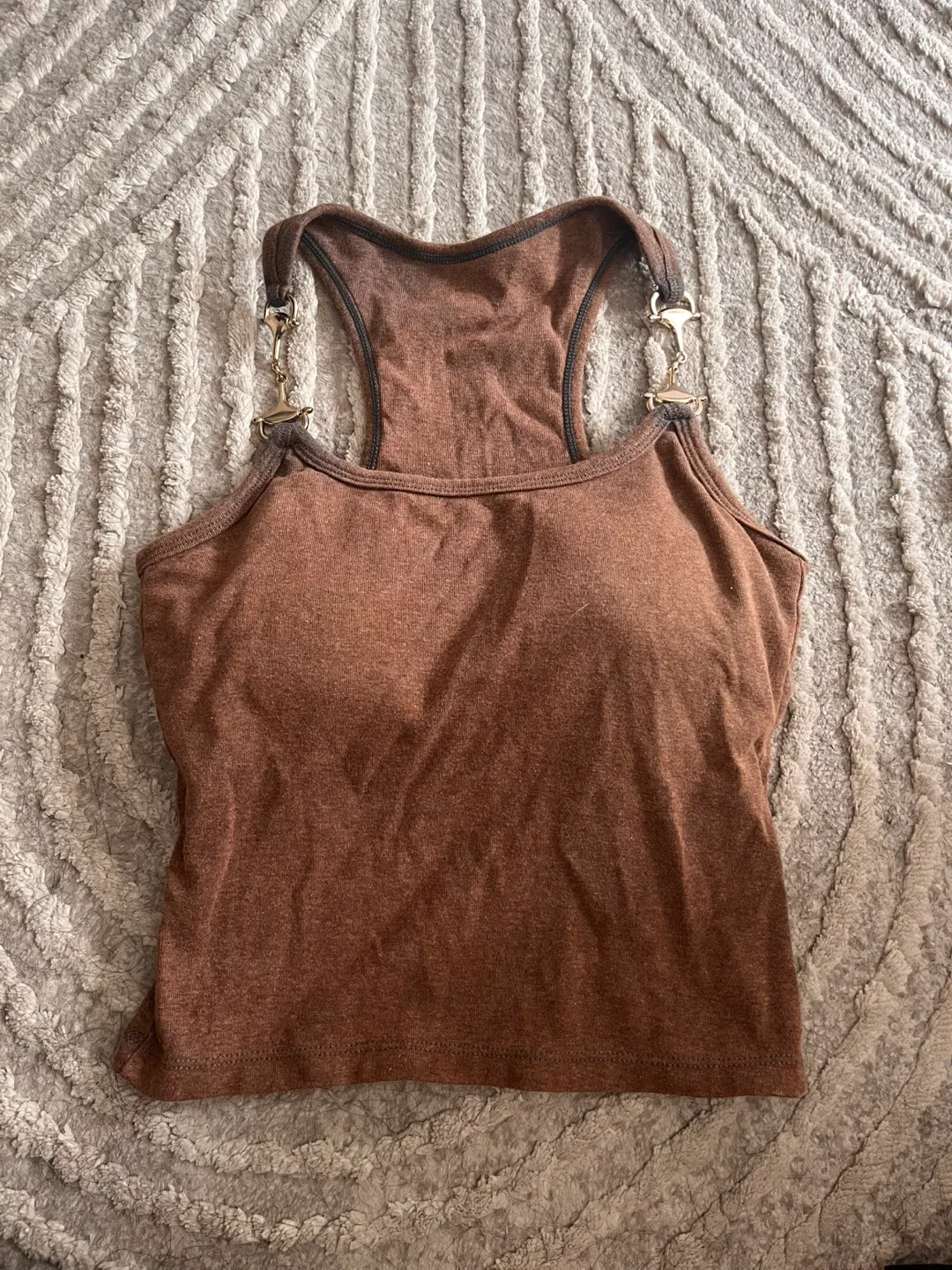 Brown padded Tank Top thumbnail