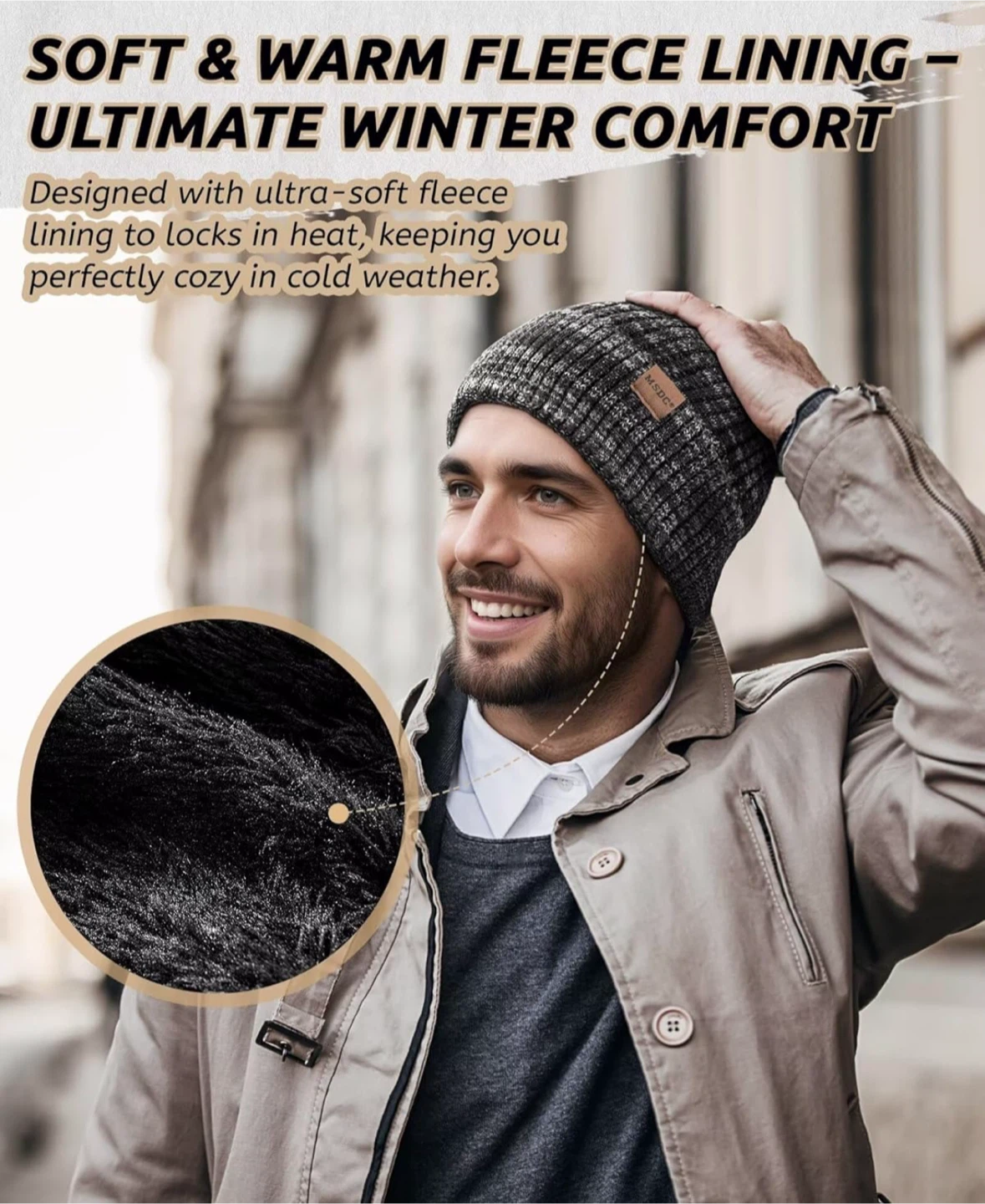 3 Pack Winter Hats for Men Women - photo 4