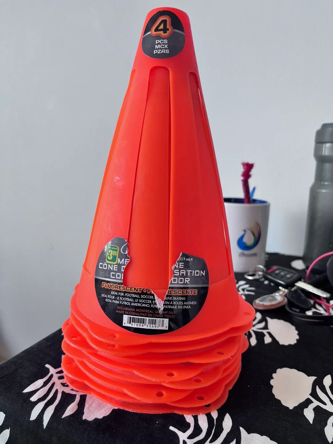 8-Pack Fluorescent Orange Cones thumbnail