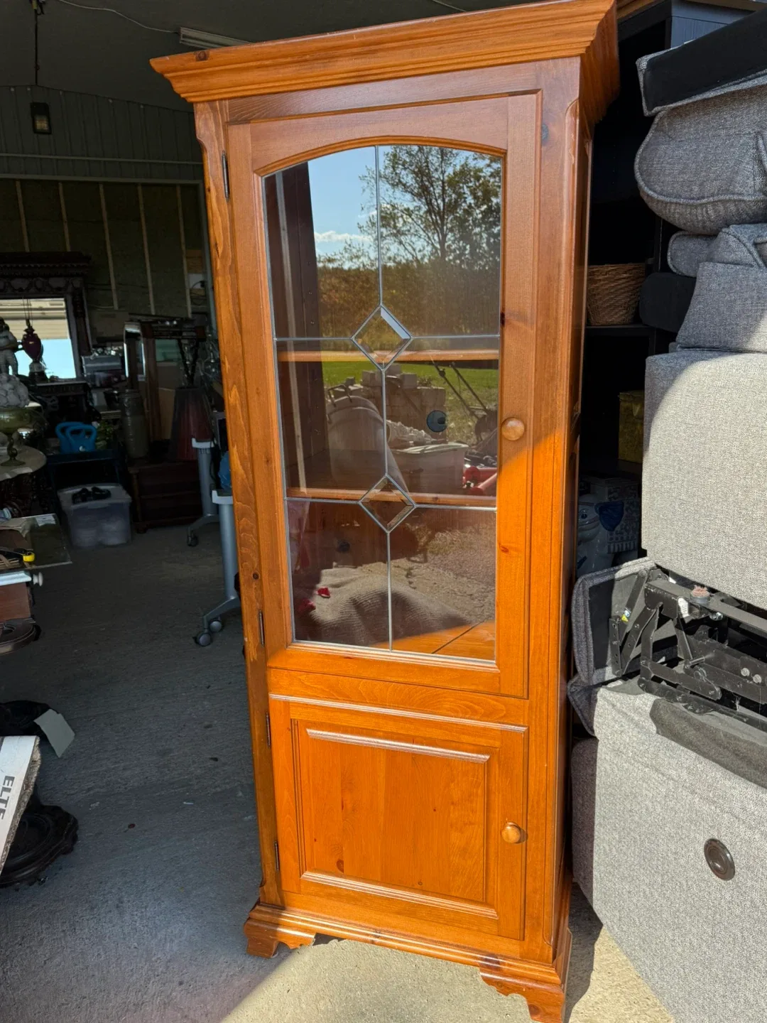 Wooden Display Cabinet with Glass Door 🥕 image indicator(5)