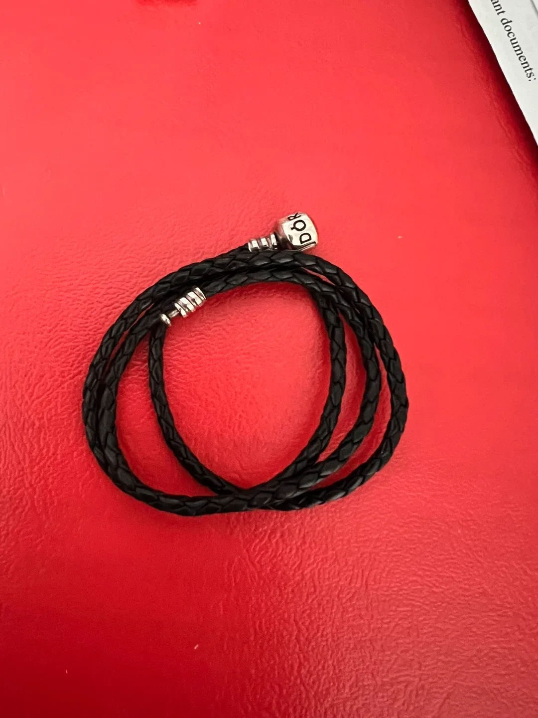 Triple wrap leather Pandora bracelet thumbnail