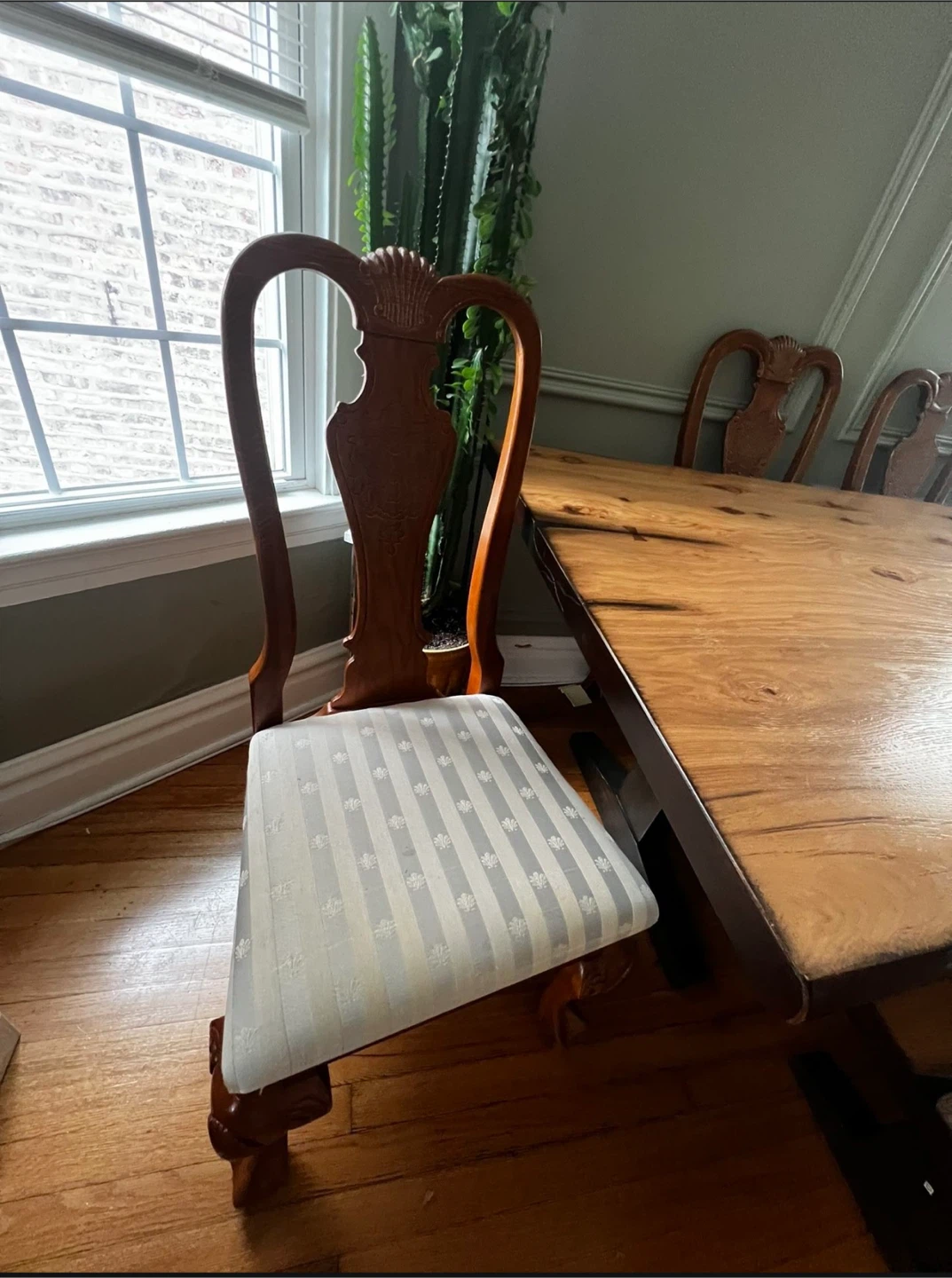 Wood Dining Table with Bench and 4 Chairs - photo 5