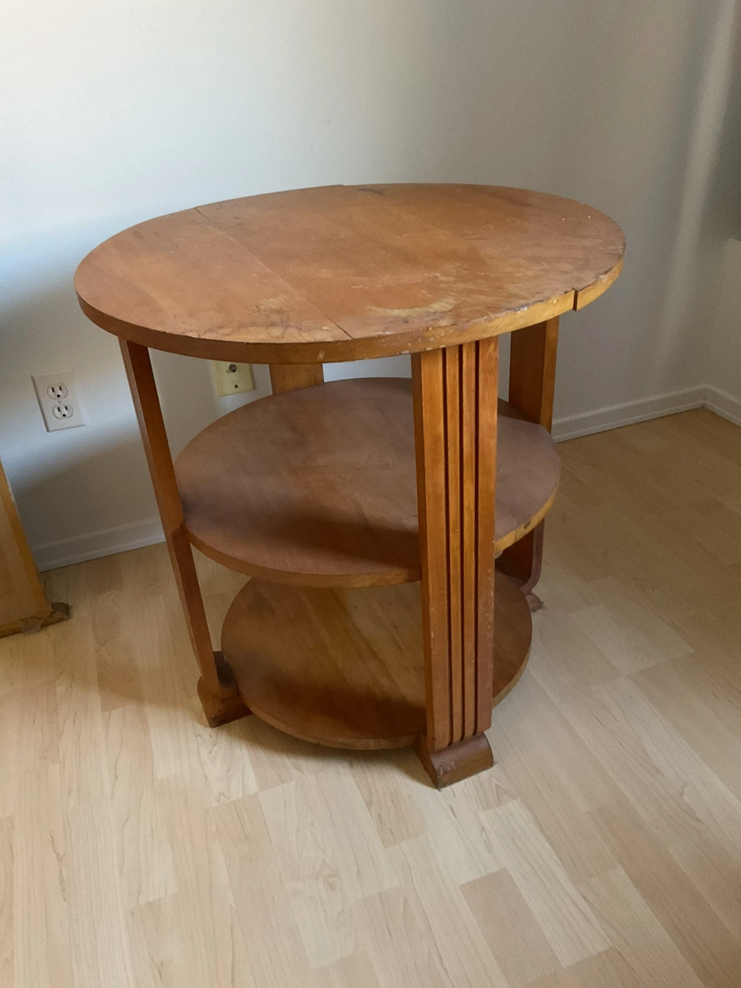 Round Wooden Side Table