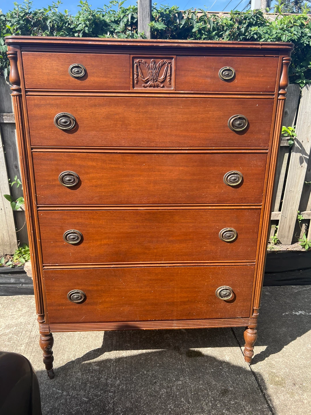 Vintage Wooden tallboy Dresser