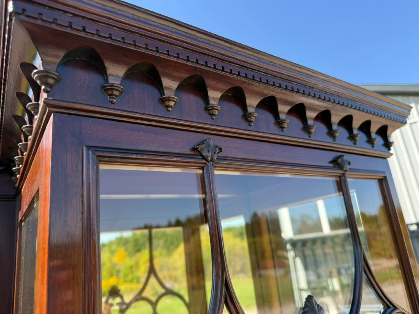 Pair of Dark Wood Display Cabinets 🥕 image indicator(9)