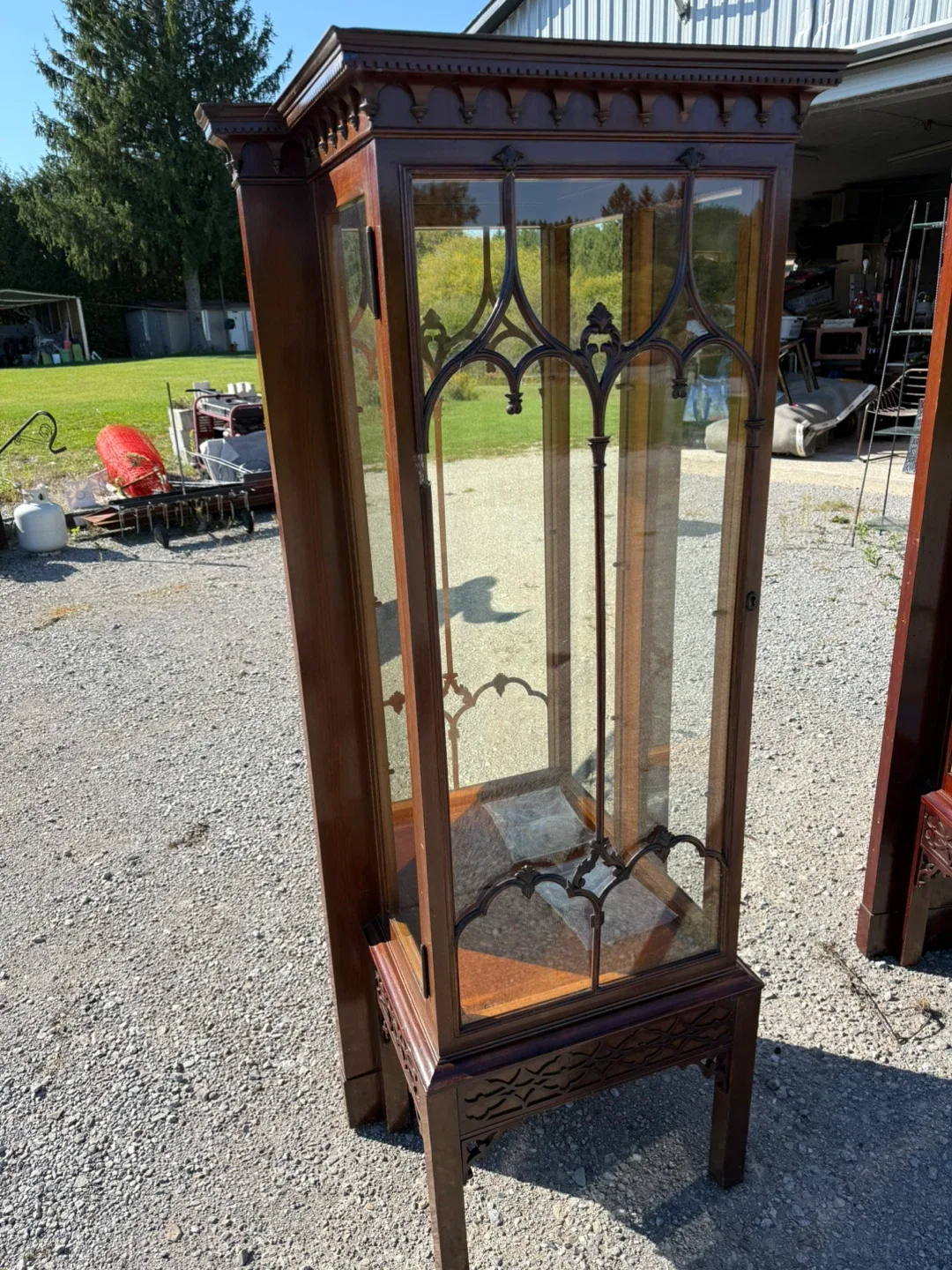 Pair of Dark Wood Display Cabinets 🥕 image indicator(4)