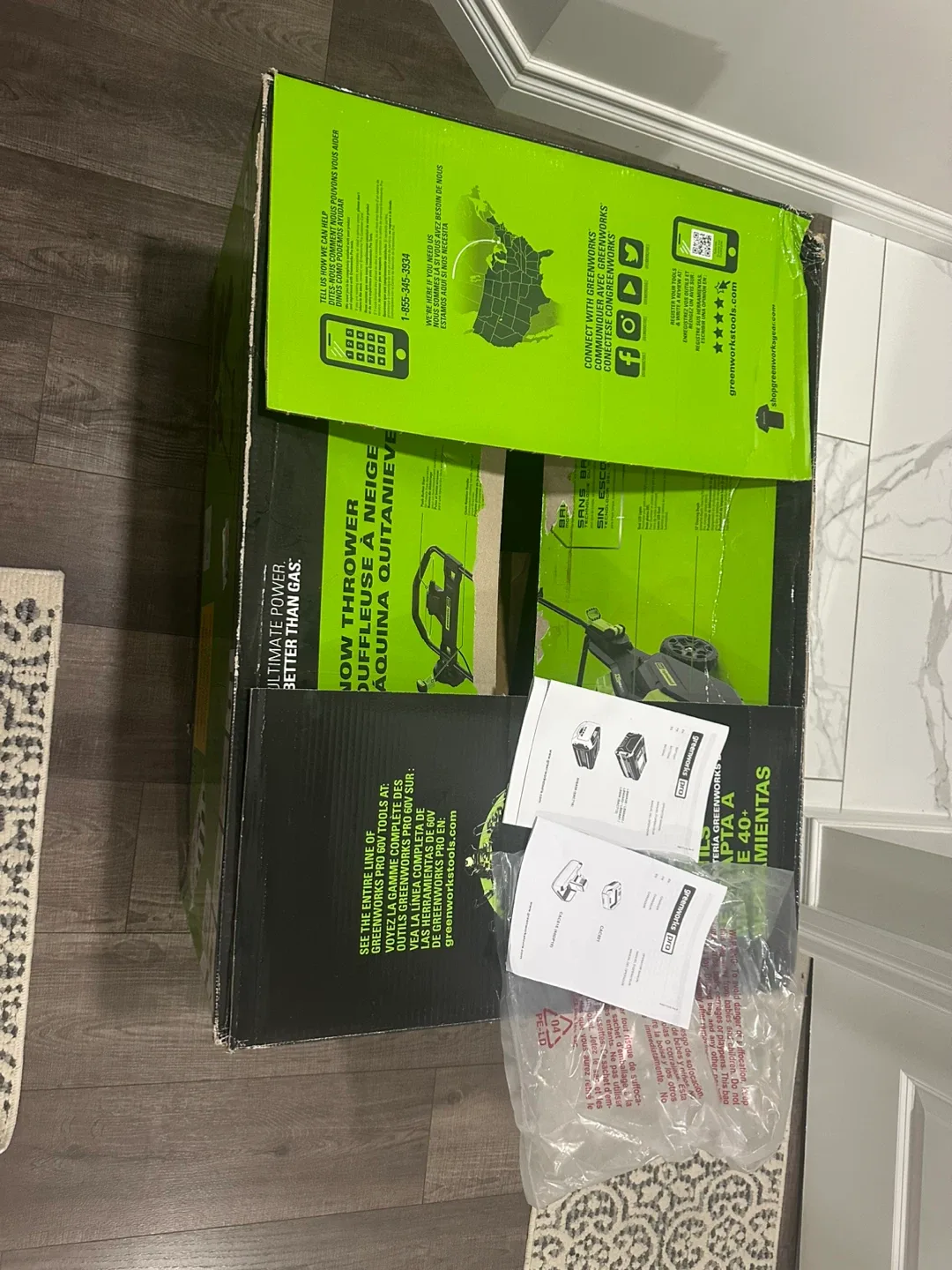 Greenworks Pro 60V 22-in Cordless Snowblower - New! image indicator(4)