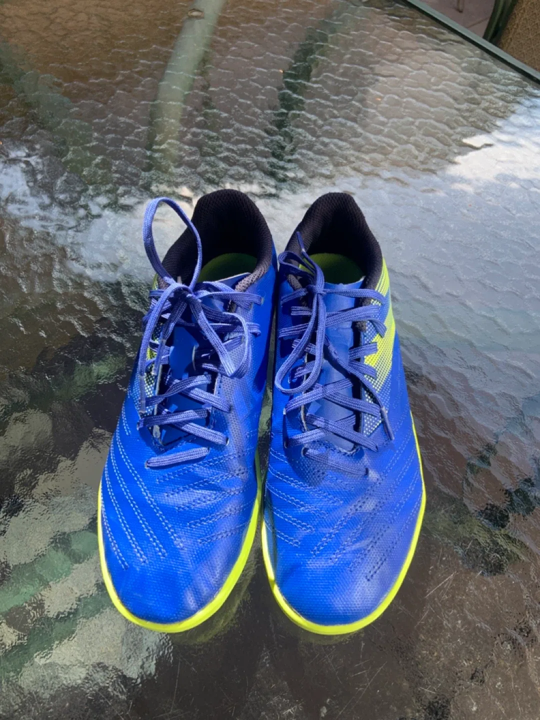 Kipsta Blue & Yellow Indoor Soccer Shoes image indicator(4)