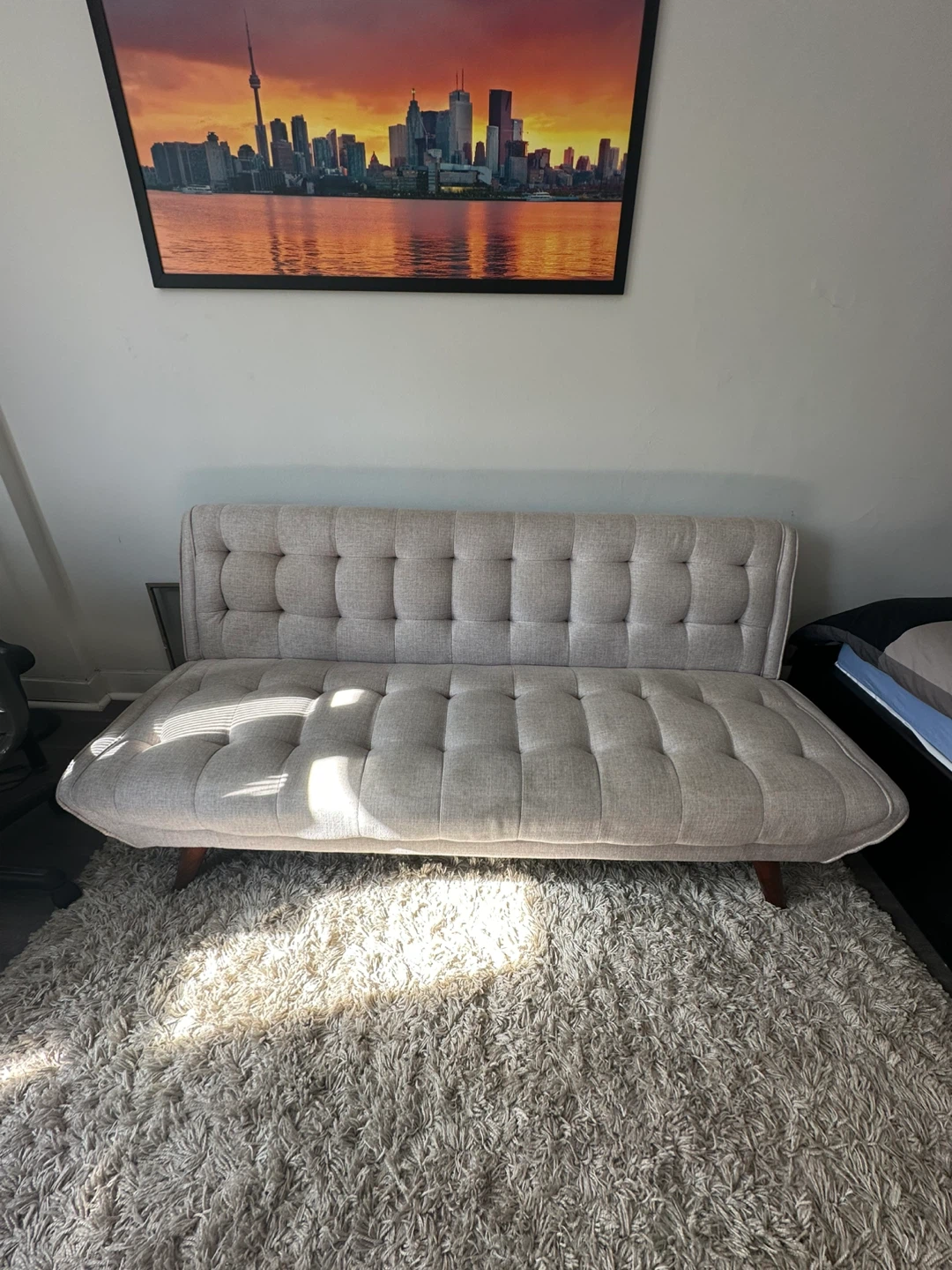 Beige Sofa Bed - photo 2