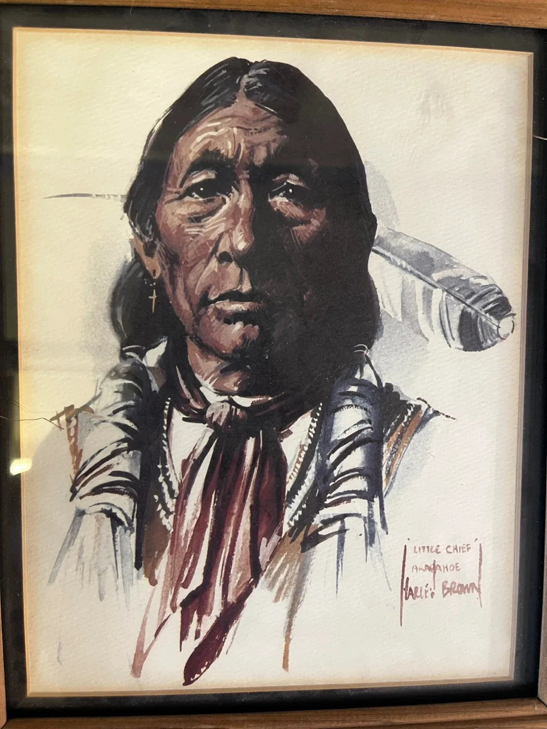 Harley Brown Framed Art - Little Chief Arapahoe image indicator(3)
