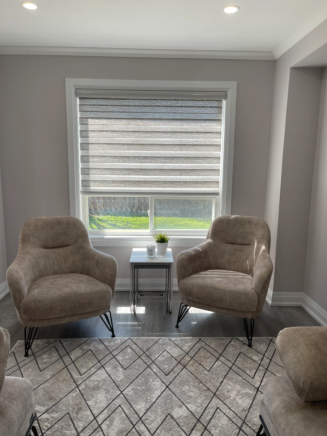 Accent Chair - Beige Fabric - photo 2