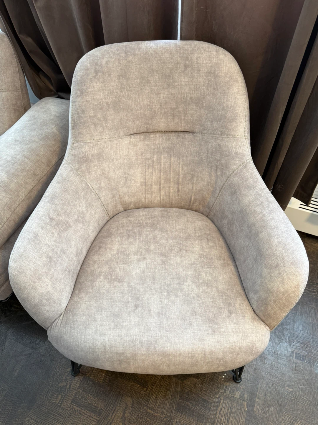 Accent Chair - Beige Fabric - photo 3