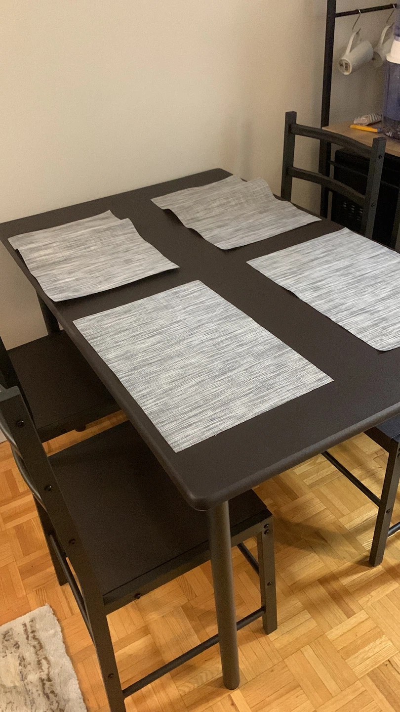 Dark Brown 4-Seater Dining Table Set - photo 2