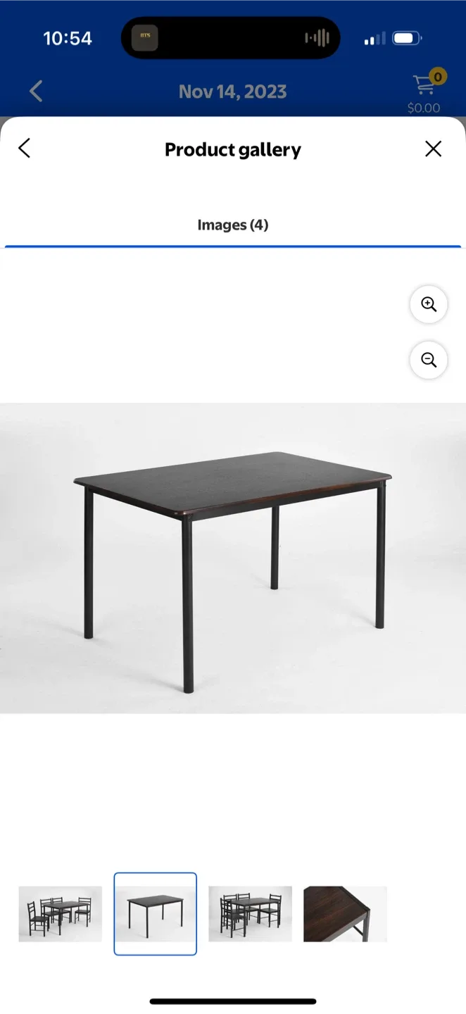 Dark Brown 4-Seater Dining Table Set image indicator(4)