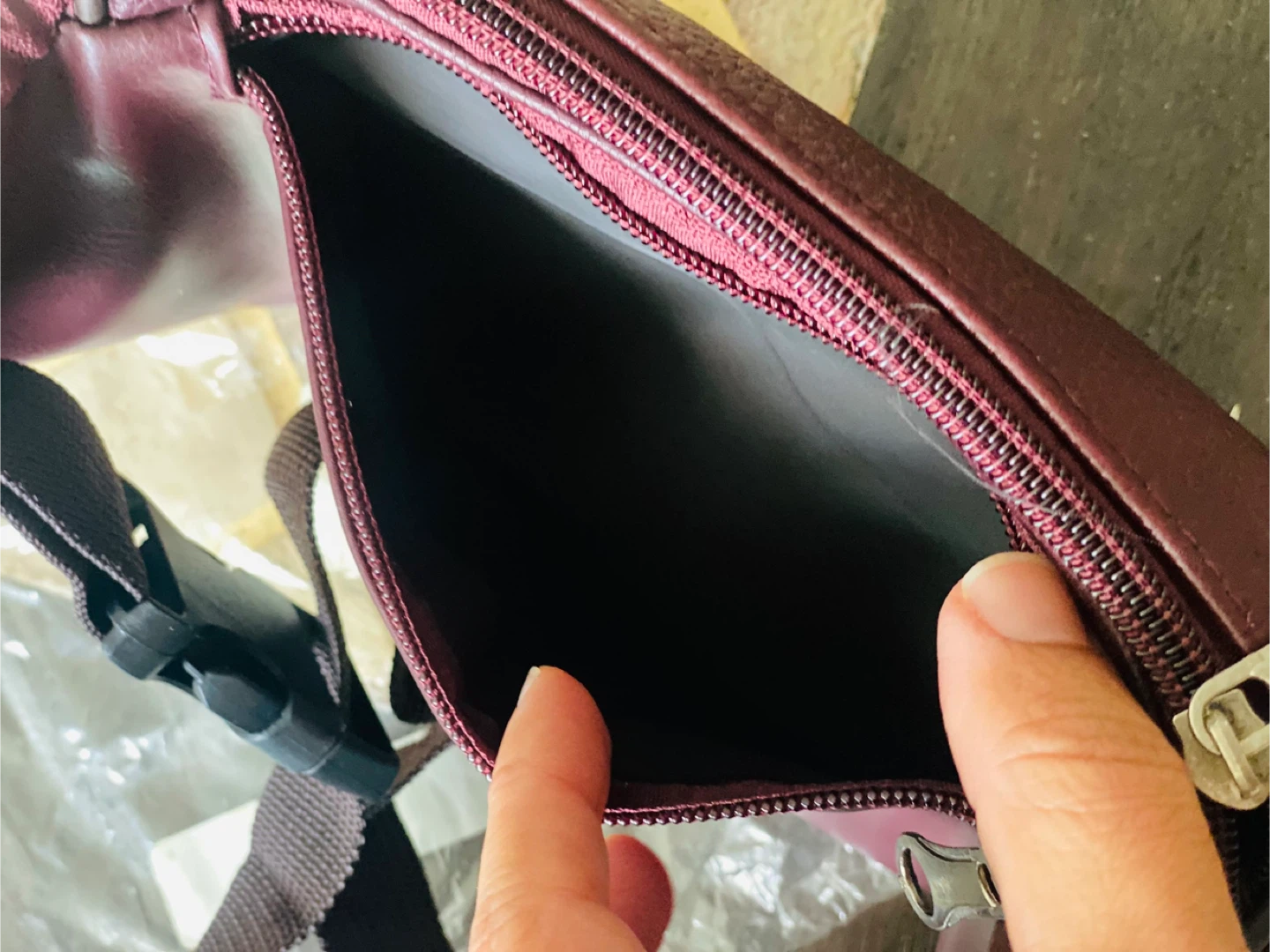New Burgundy Leather Fanny Pack - photo 5
