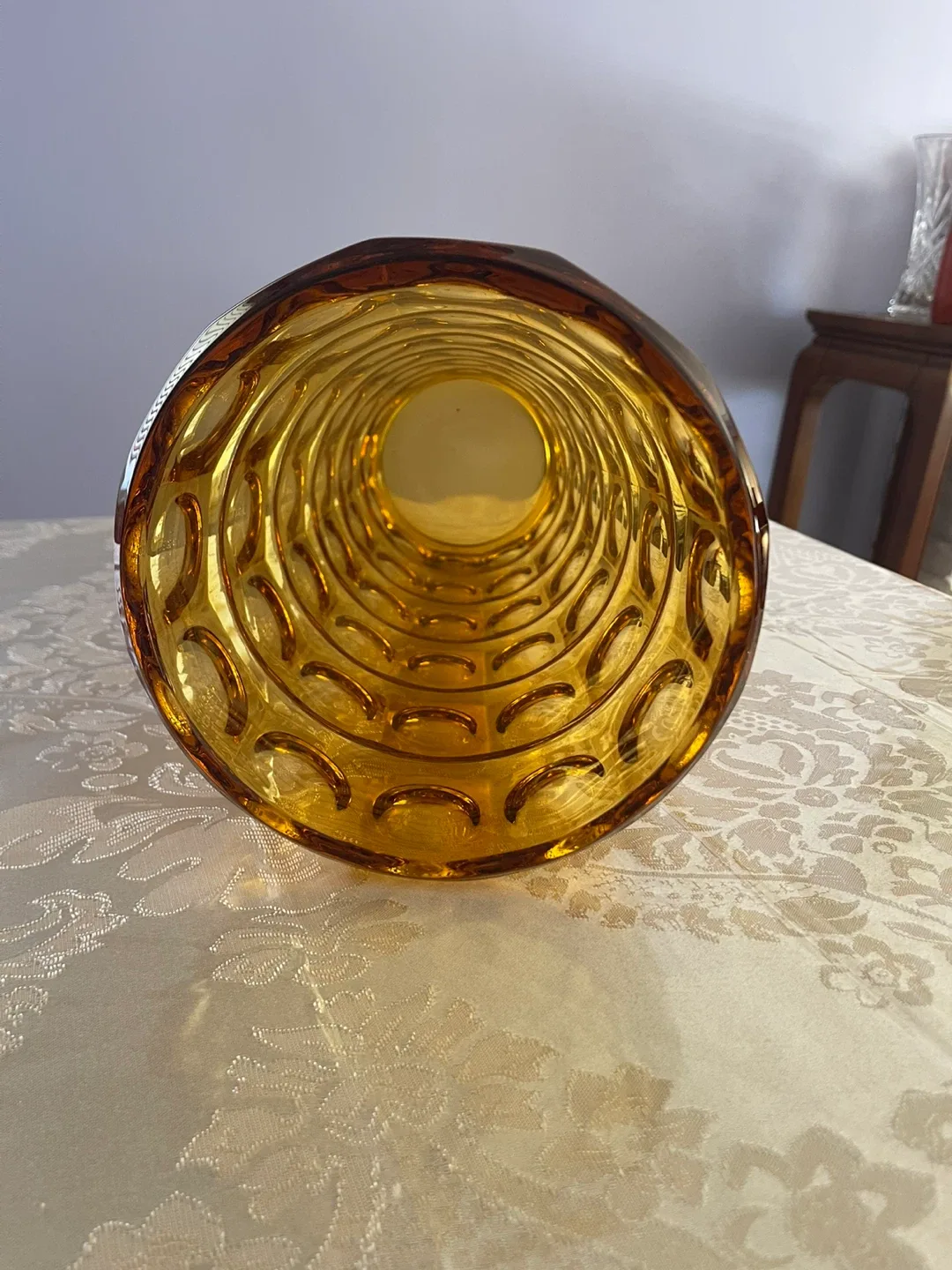 Vintage Frantisek Peceny Amber Lens Vase image indicator(6)