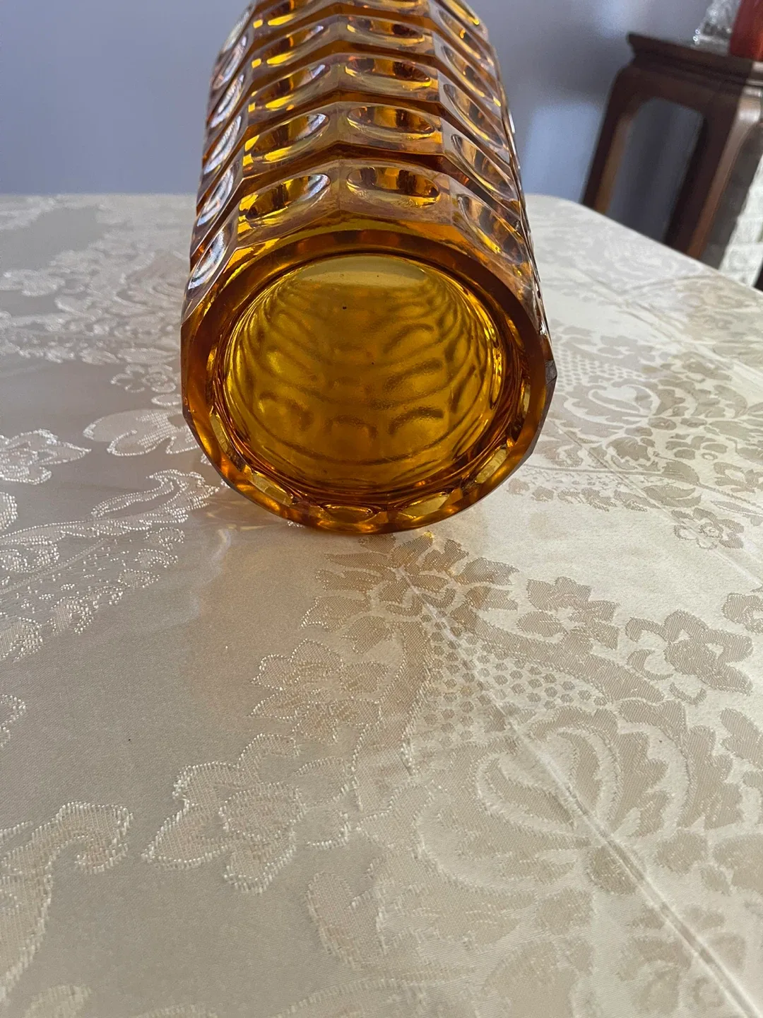 Vintage Frantisek Peceny Amber Lens Vase image indicator(5)