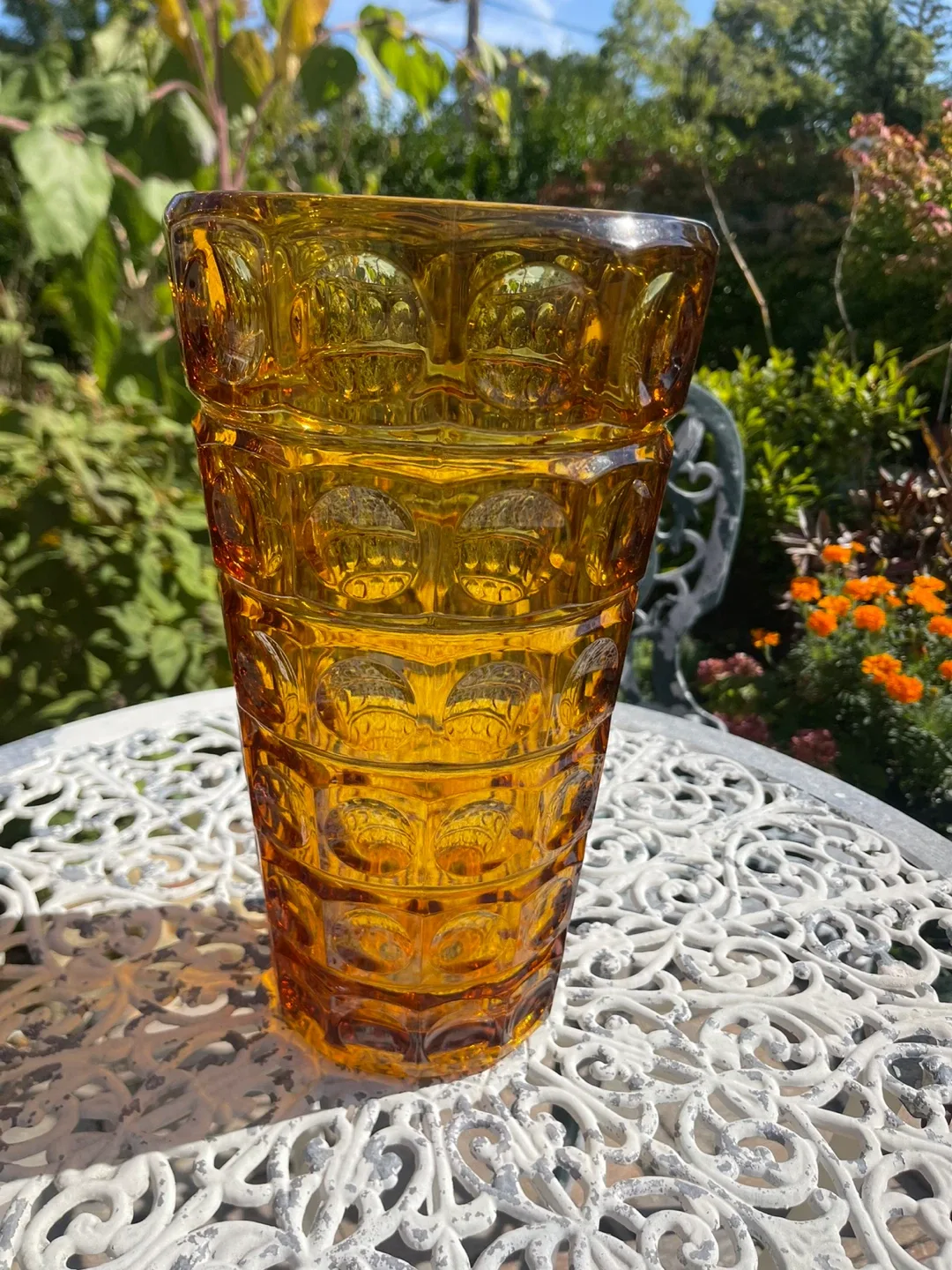 Vintage Frantisek Peceny Amber Lens Vase image indicator(7)