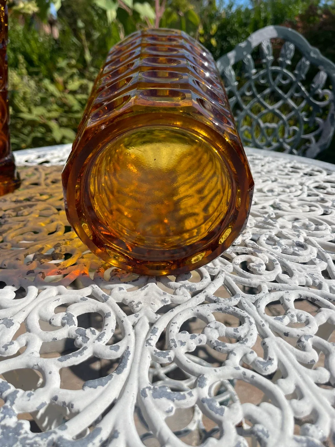 Vintage Frantisek Peceny Amber Lens Vase image indicator(9)
