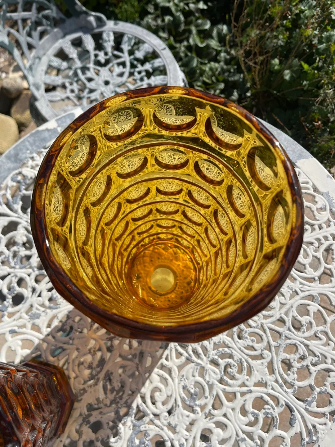 Vintage Frantisek Peceny Amber Lens Vase image indicator(8)