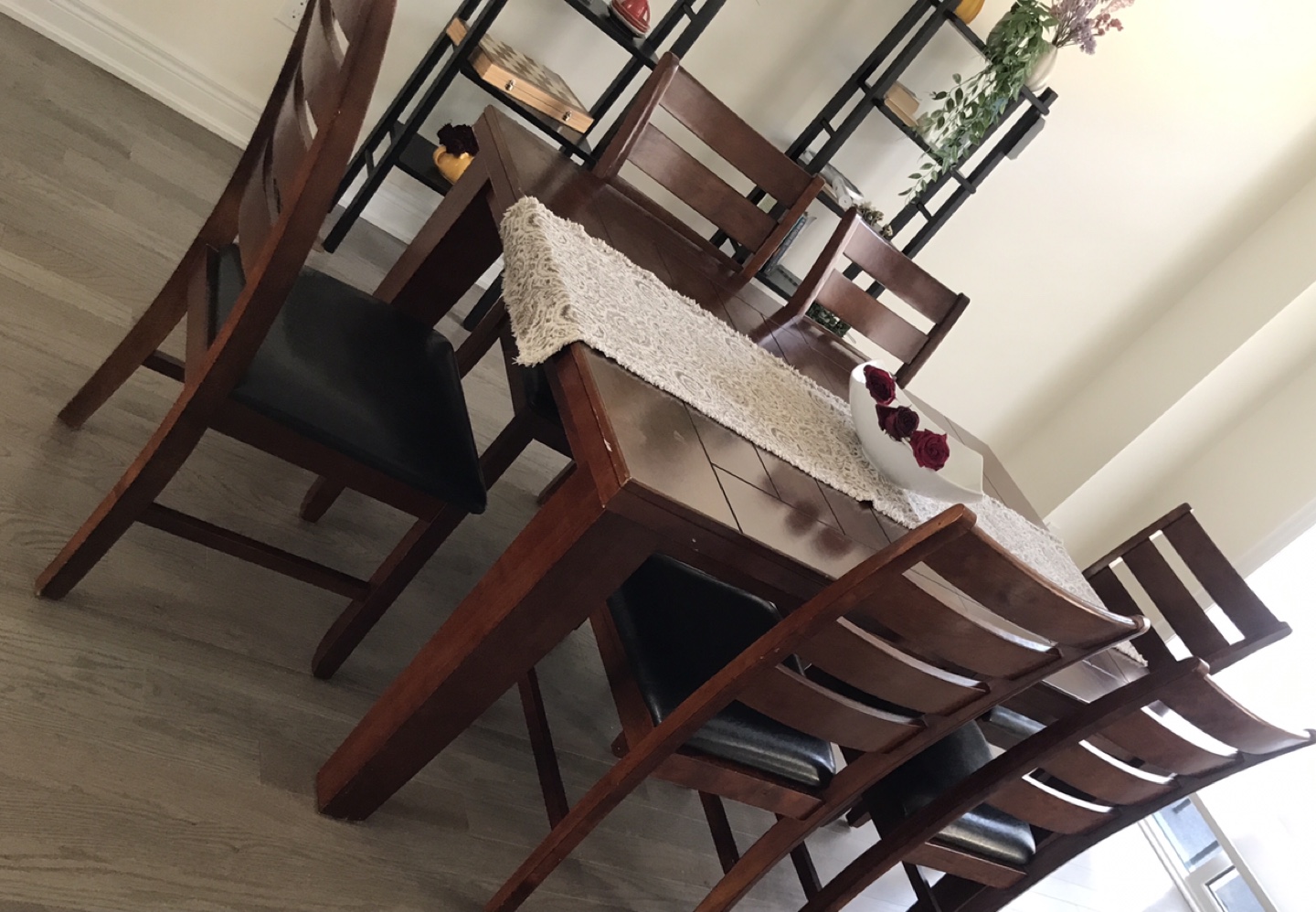 Dining Table with 6 Chairs - Wood Finish - photo 3