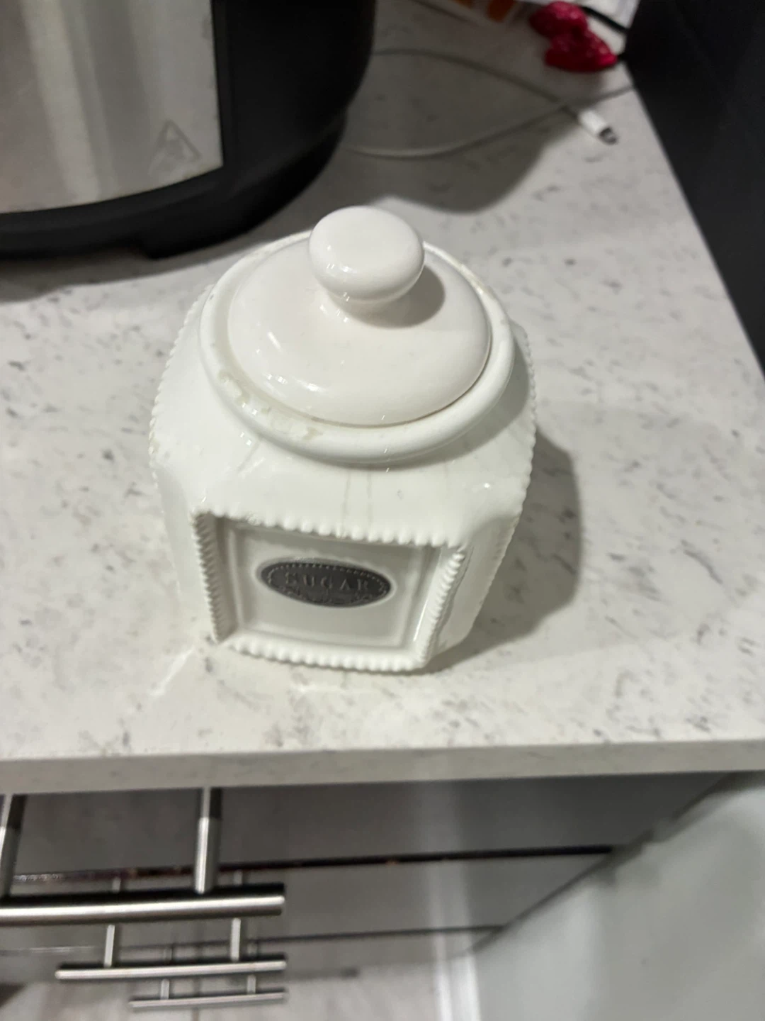 THL Sugar Jar - White Ceramic - photo 2