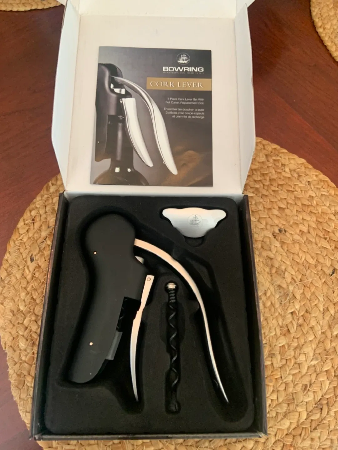 Bowring Cork Lever Wine Opener - NEW image indicator(5)