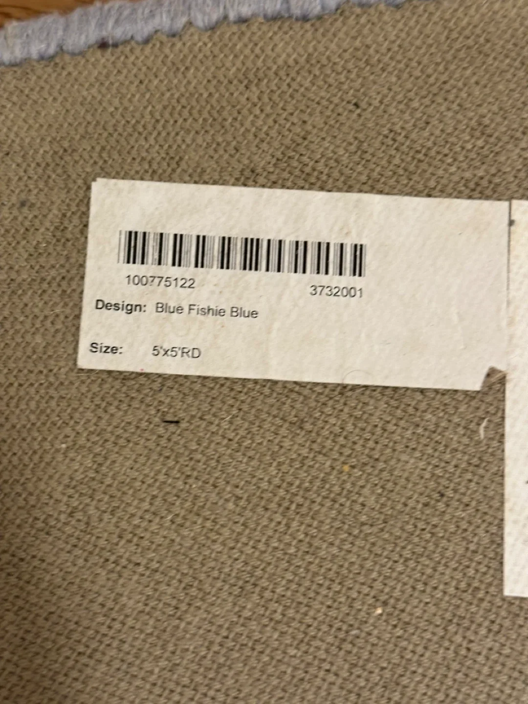 Pottery Barn Blue Fishie Blue Wool Rug - 5x5 Round image indicator(3)