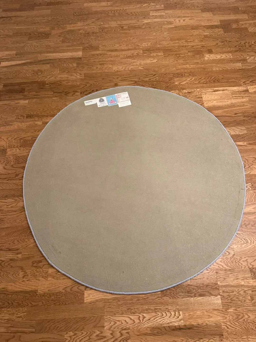 Pottery Barn Blue Fishie Blue Wool Rug - 5x5 Round image indicator(2)