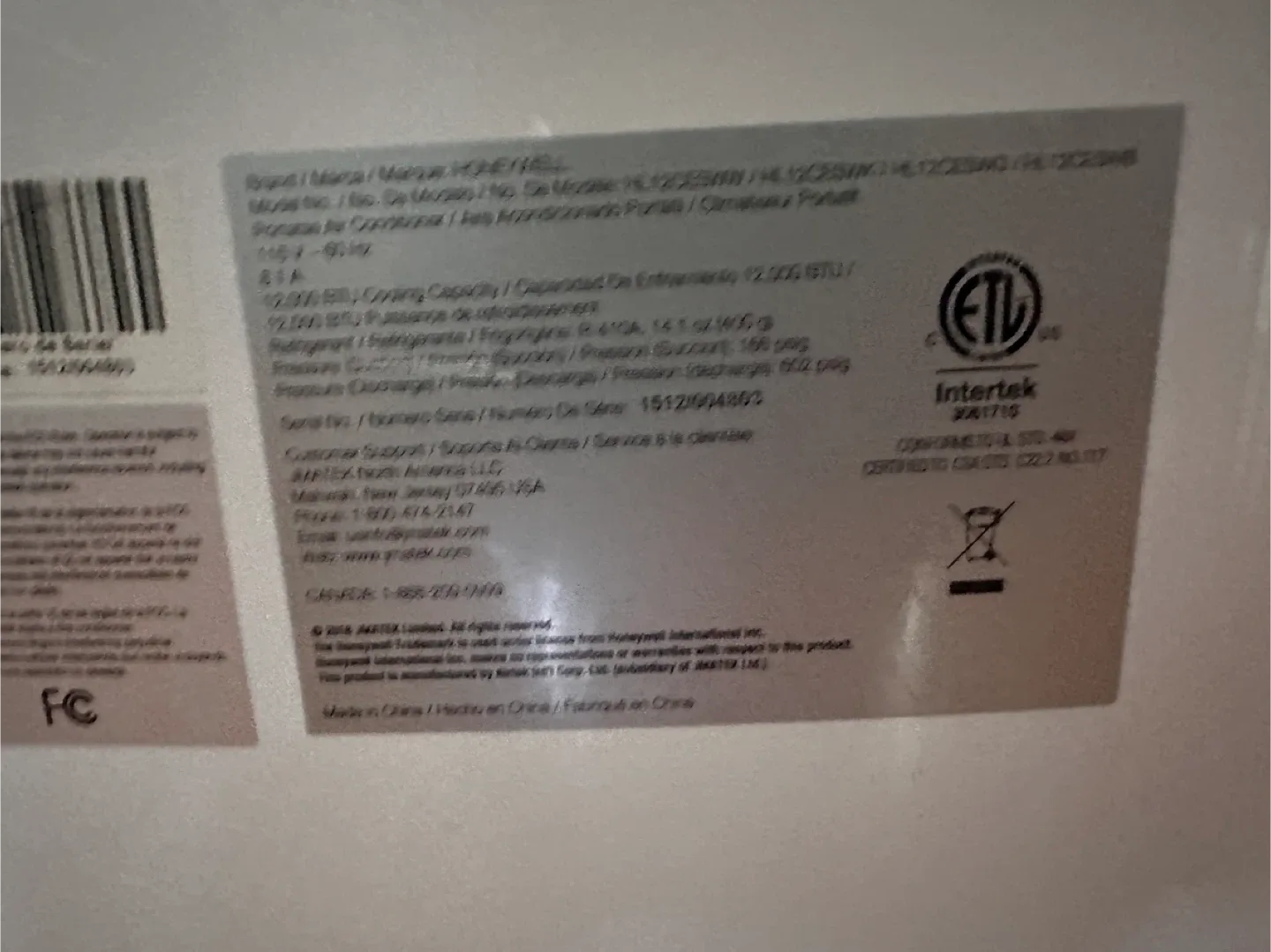 Honeywell 3-in-1 Portable Air Conditioner + Duct kit image indicator(7)