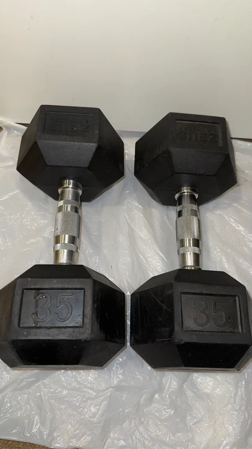 Zeus Fitness 35lb Dumbbells - Pair
