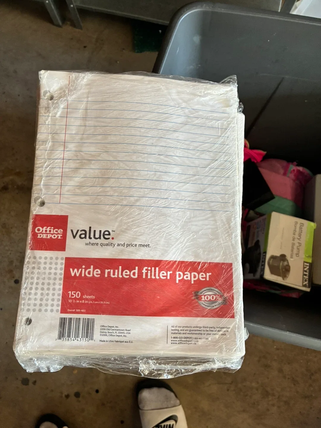Office Depot Value Wide Ruled Filler Paper - 150 Sheets thumbnail