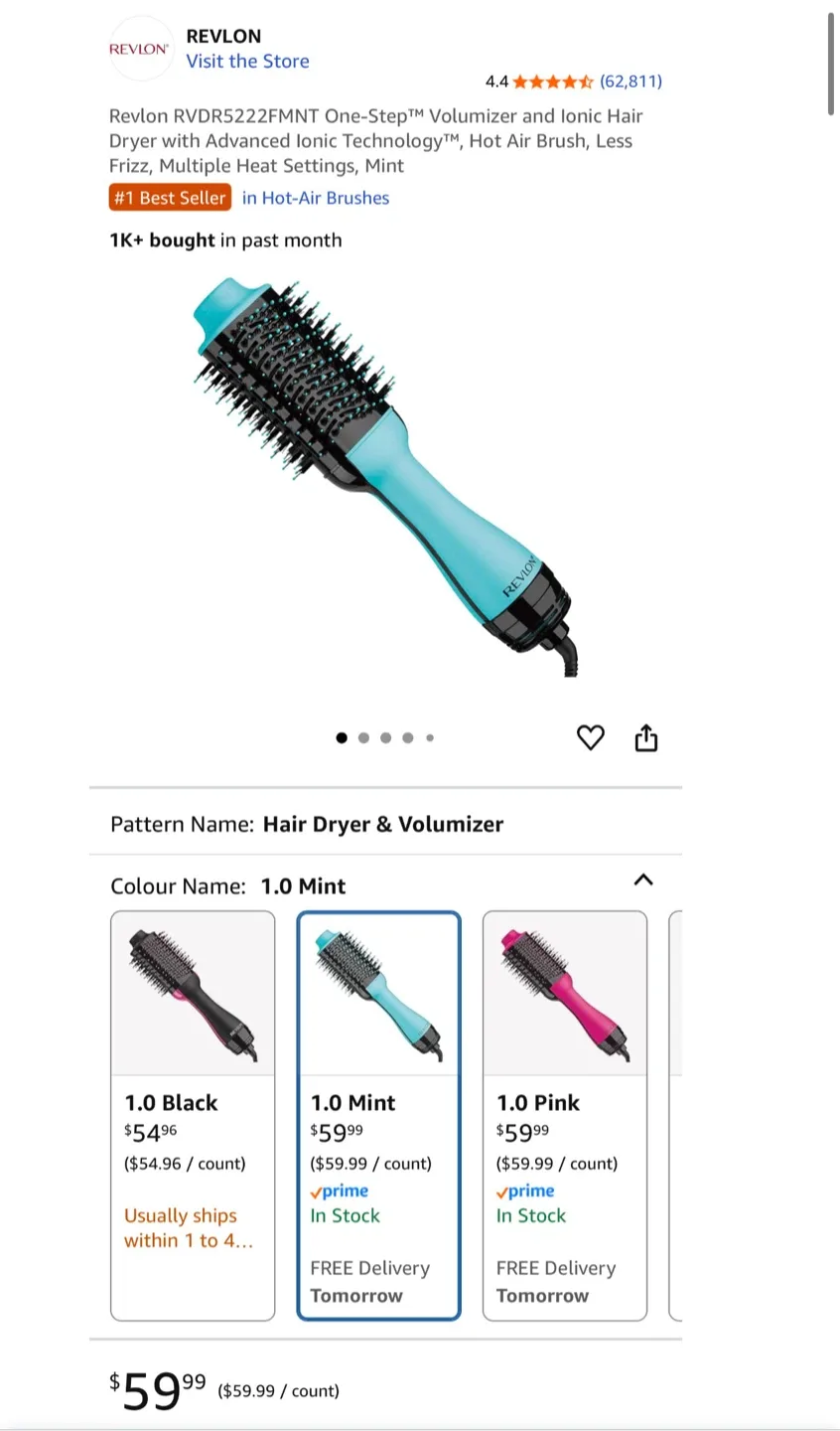 Revlon One-Step Volumizer Hair Dryer - Mint image indicator(3)