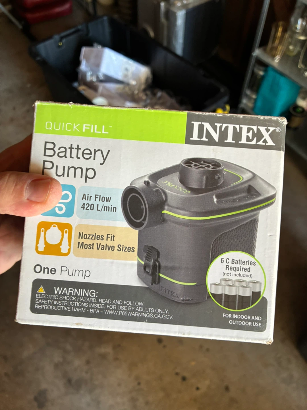 Intex Quick Fill Battery Pump - Like New!