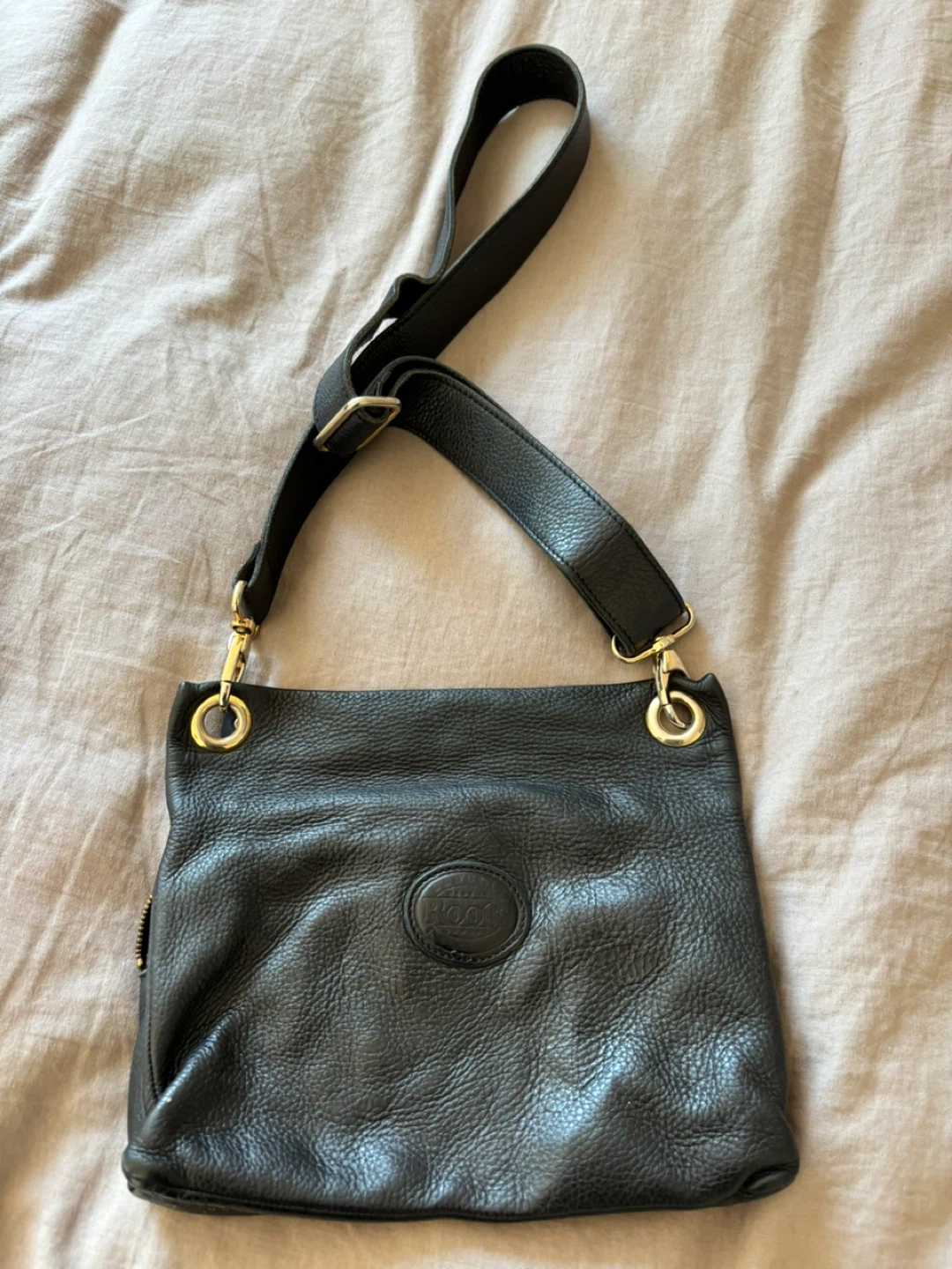 Roots Black Leather Crossbody Bag - photo 2