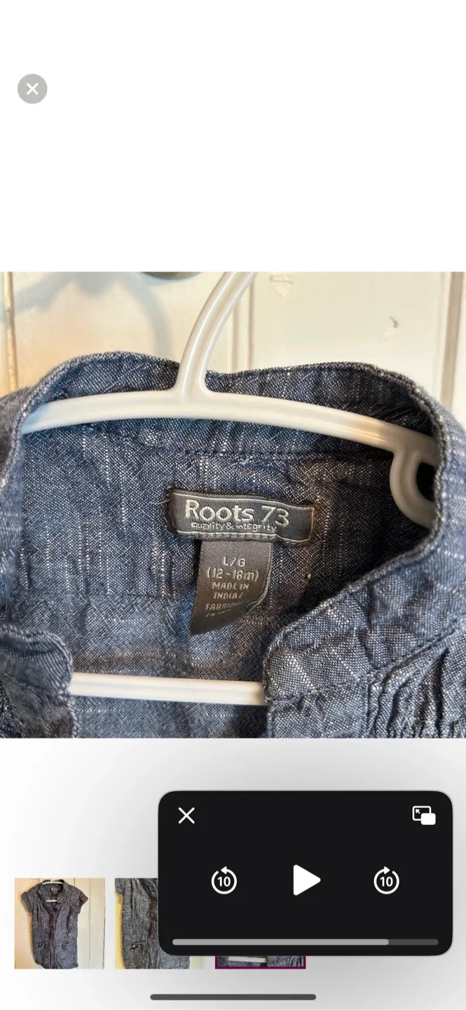 Roots denim  Baby Romper 12-18m) image indicator(3)