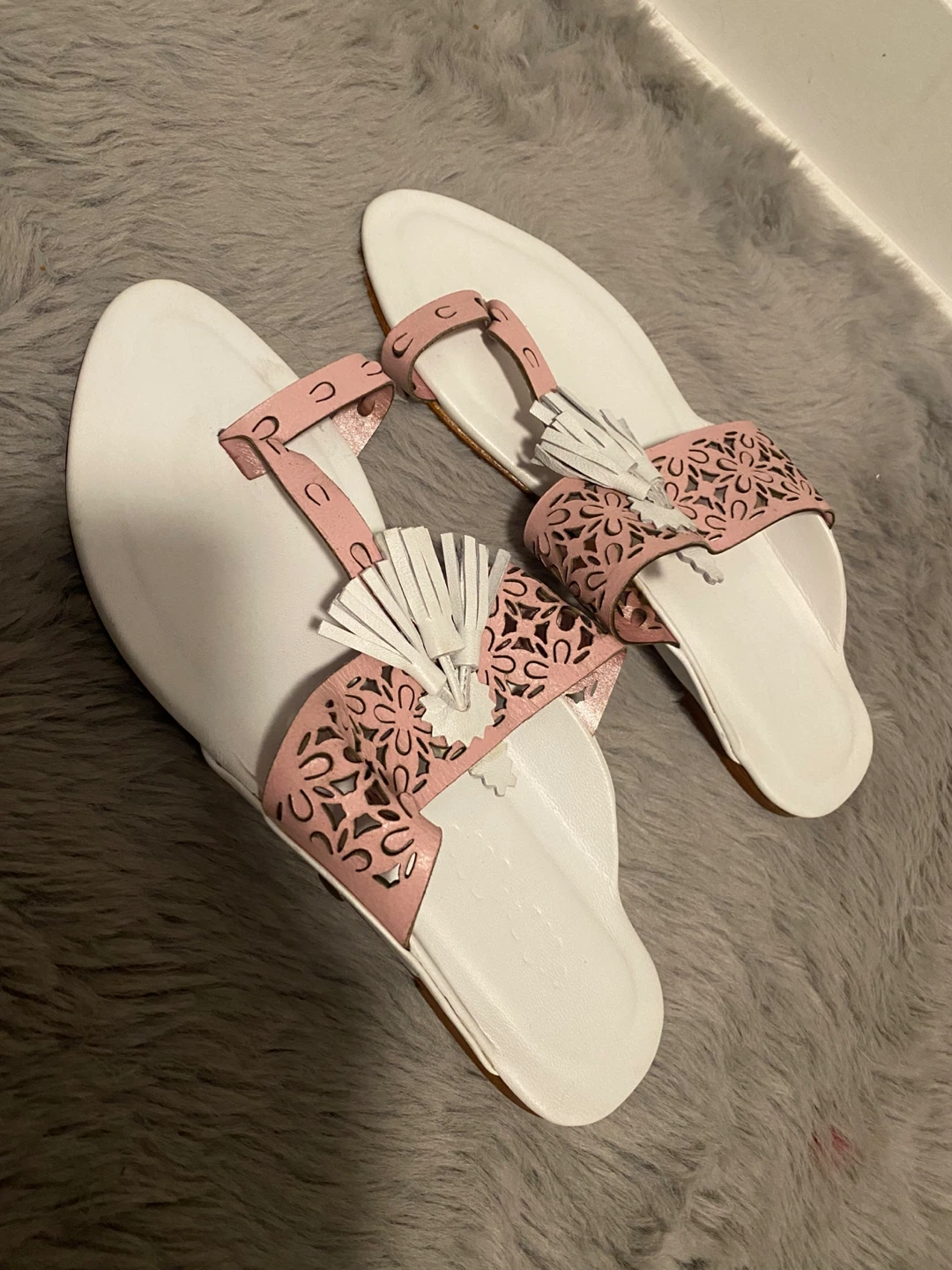 White & Pink Sandals By Khaadi - Size 37