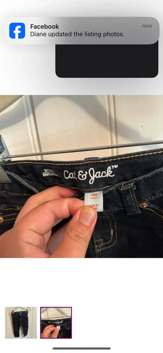 Cat & Jack Denim Jeans - Size 18M image indicator(2)