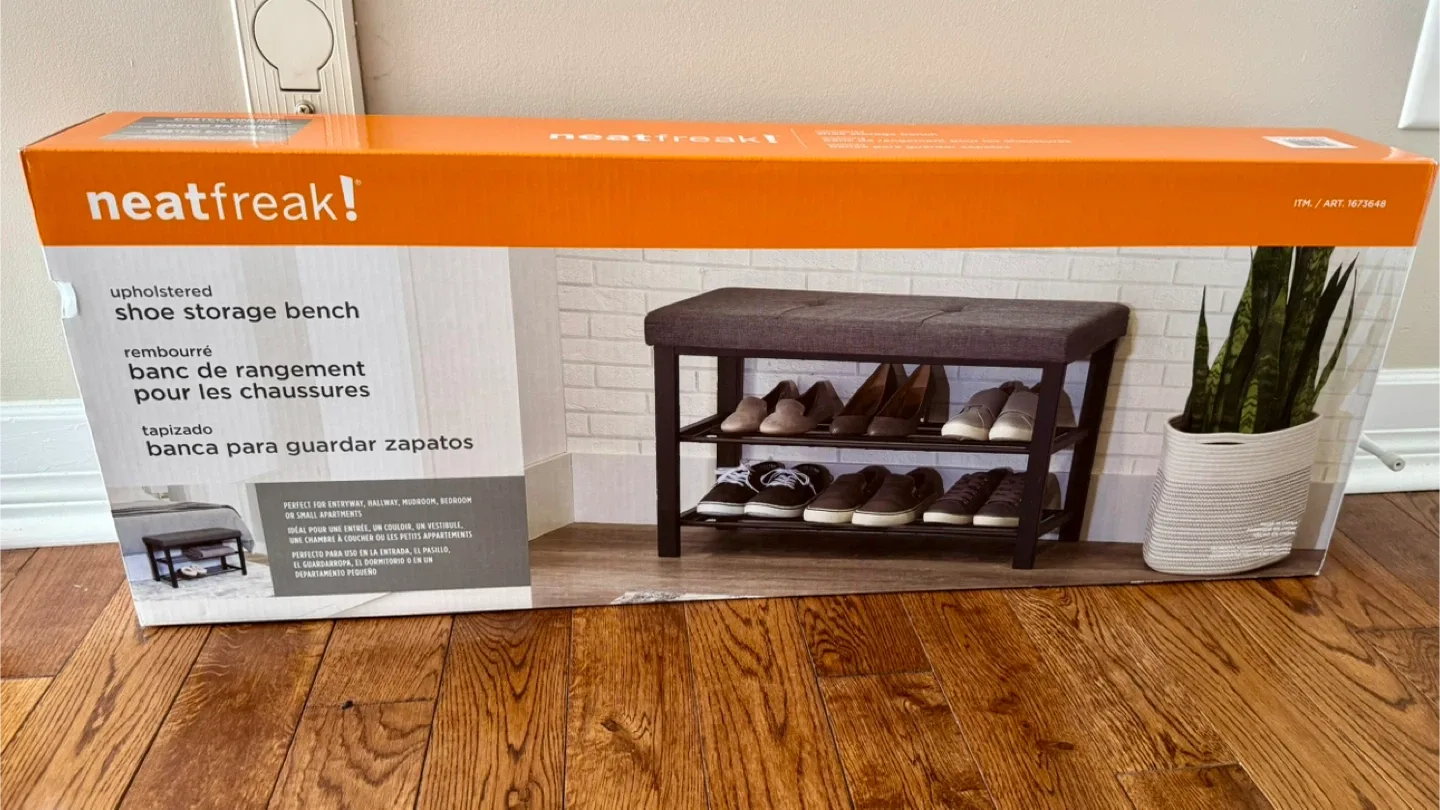 Neatfreak Upholstered Shoe Storage Bench thumbnail