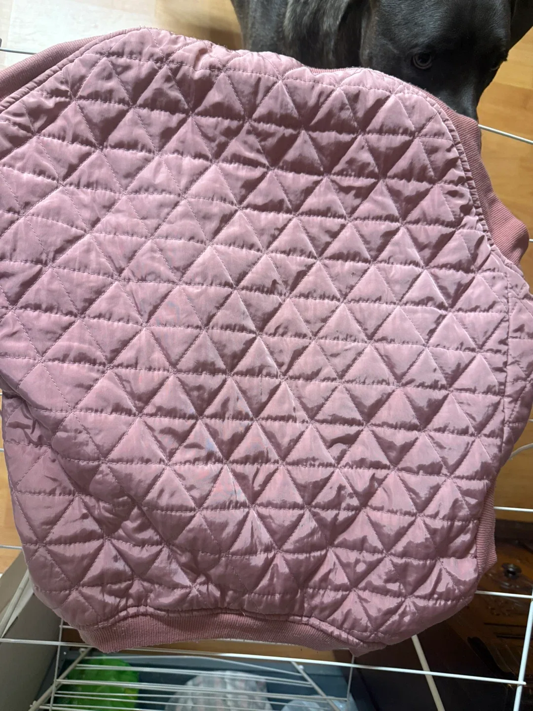 Pink Quilted Dog jacket image indicator(2)